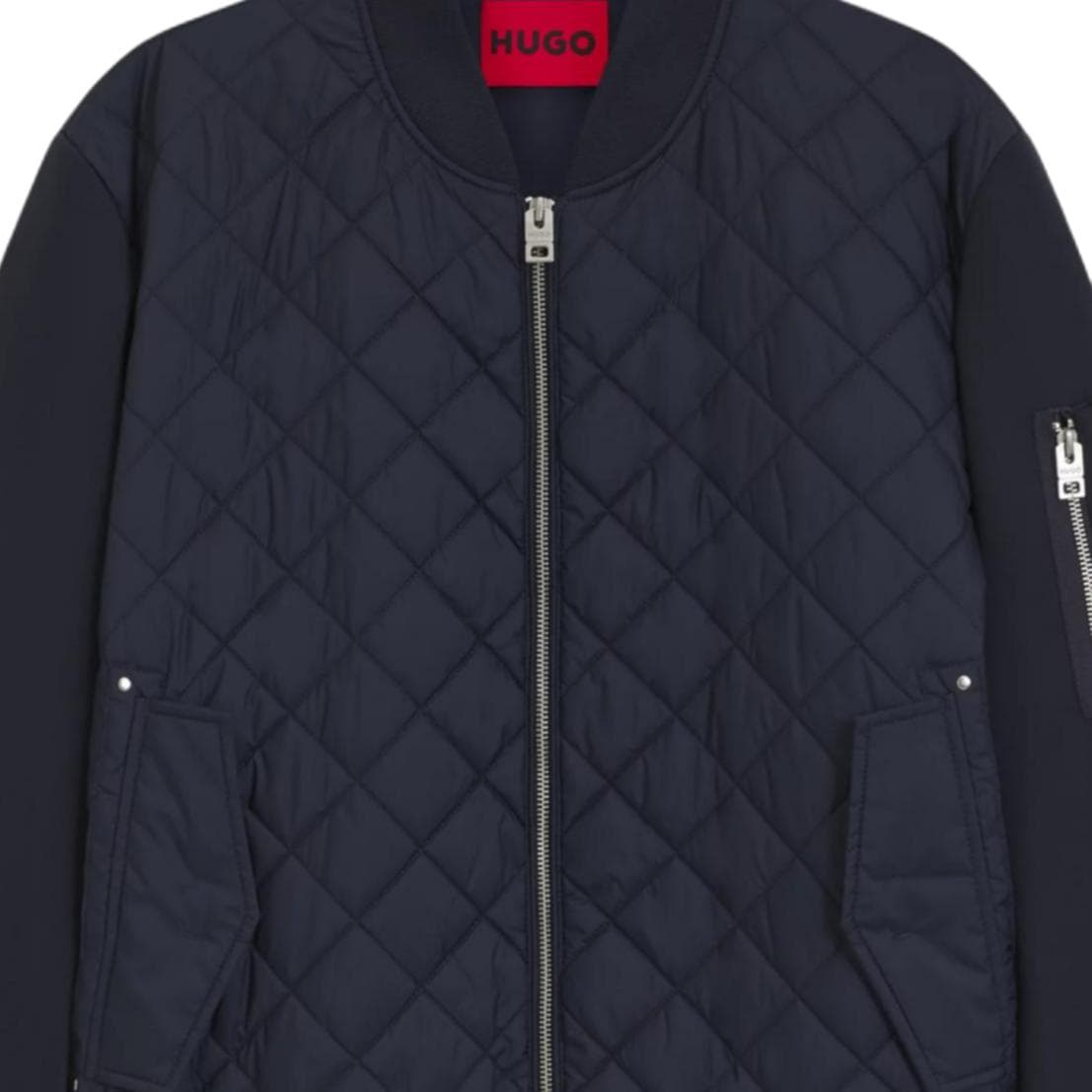 Зимняя куртка пуховик Hugo Boss Темно-синий Мужской Пуховик - изображение 2