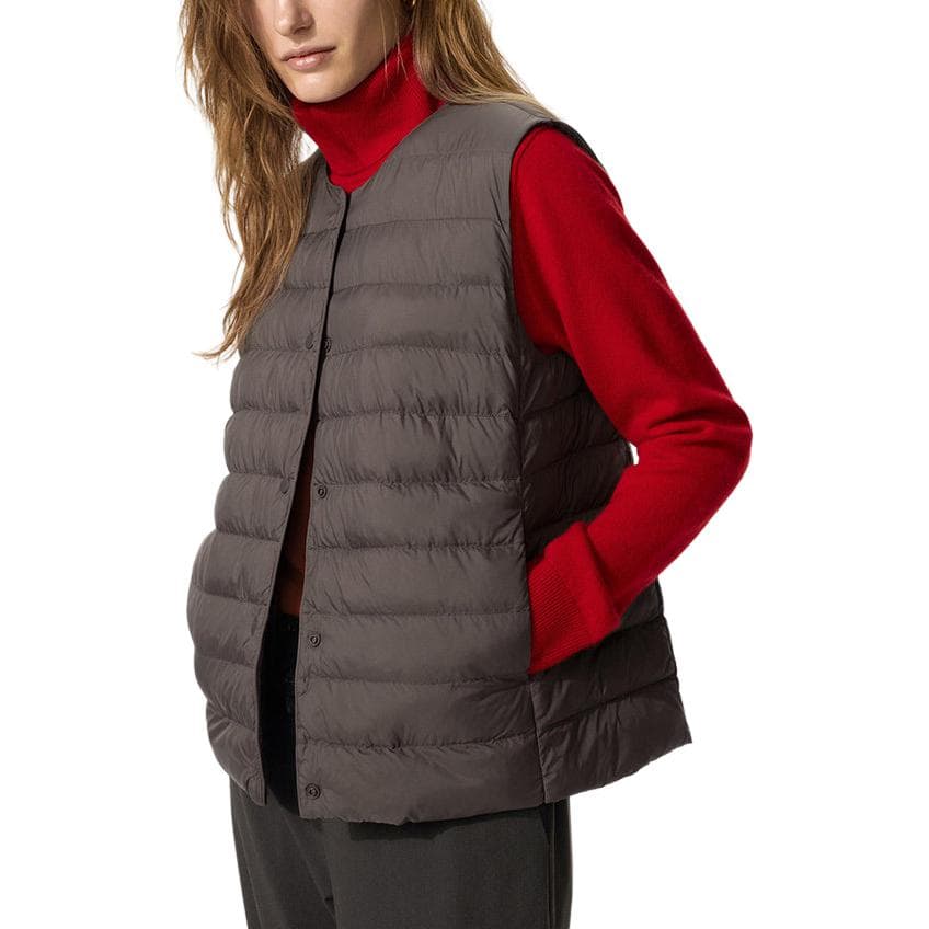 UNIQLO PUFFTECH Каштановые Женские Жилеты - изображение 4