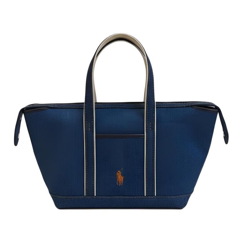 Сумка Polo Ralph Lauren Холст и Кожа Тоут Сумка Женская Синяя - изображение 1