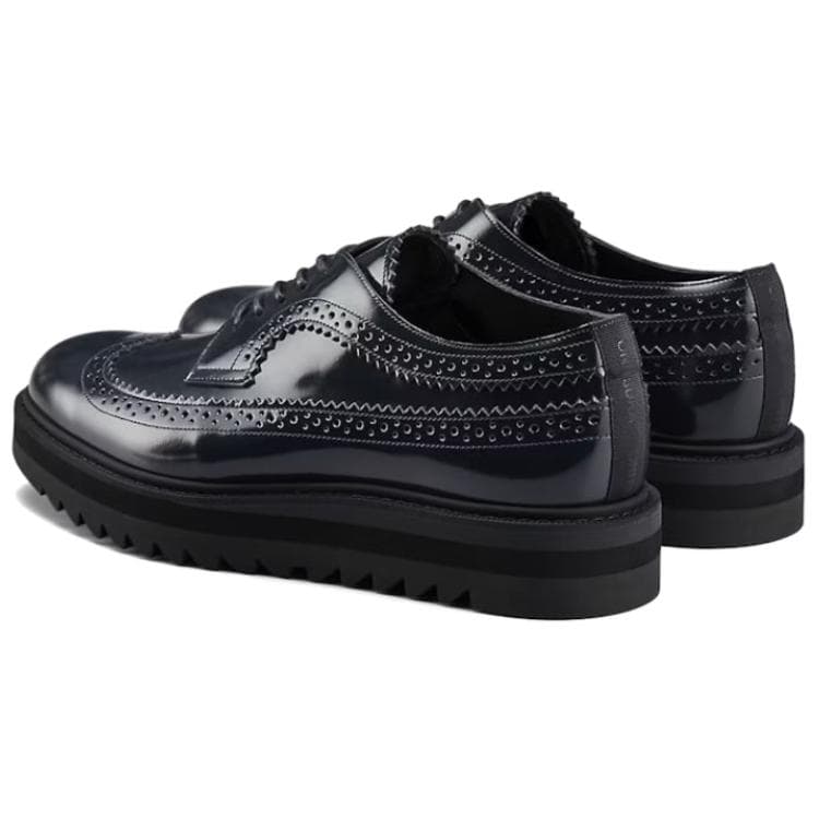 Onitsuka Tiger BROGUE Повседневные кожаные туфли Морской синий Мужской - изображение 4