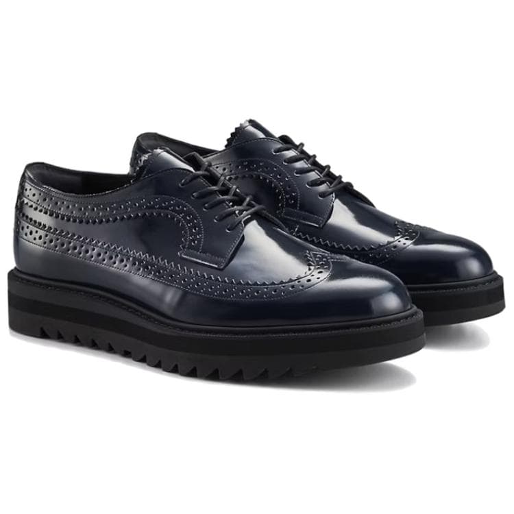 Onitsuka Tiger BROGUE Повседневные кожаные туфли Морской синий Мужской - изображение 3