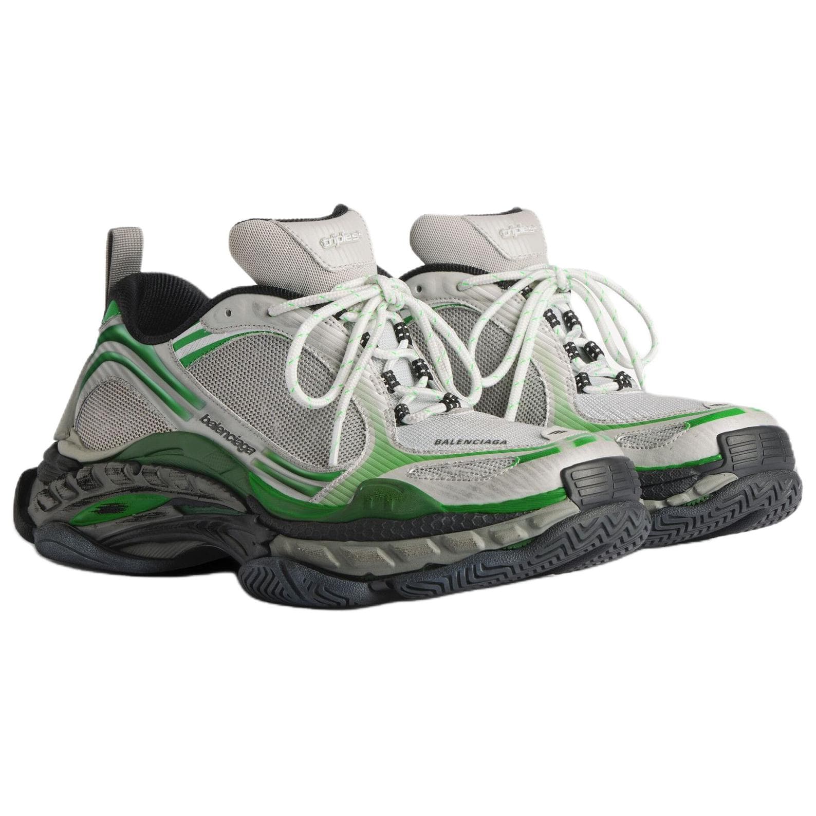 Кроссовки Balenciaga Triple S.2 .2 Low Топ Массивные кроссовки Мужской Серый Зеленый - изображение 3