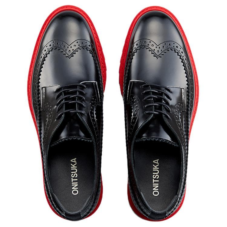Onitsuka Tiger BROGUE Повседневные кожаные туфли Черные Мужские - изображение 3