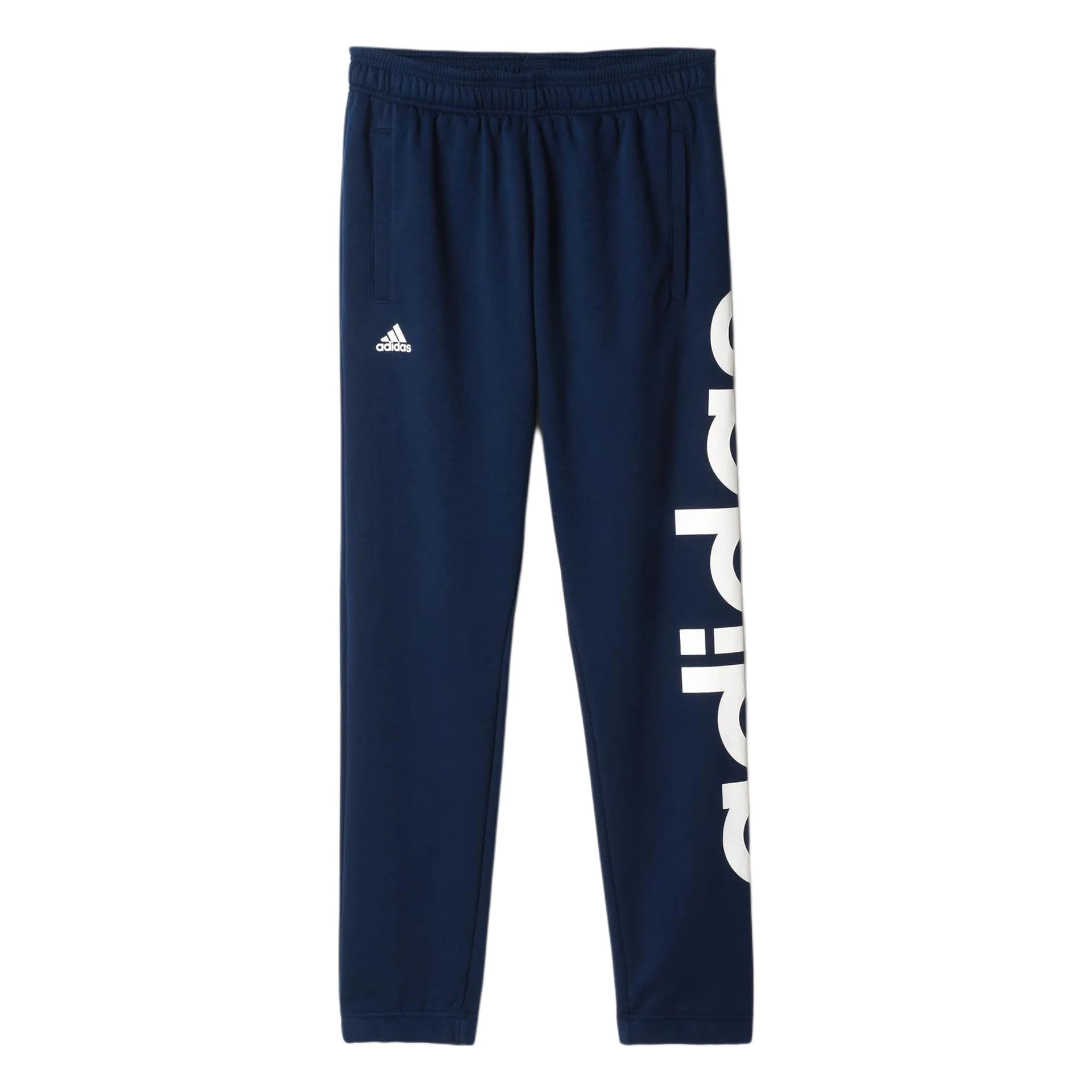 Штаны Adidas Essentials Темно-синие мужские спортивные трикотажные штаны - изображение 1