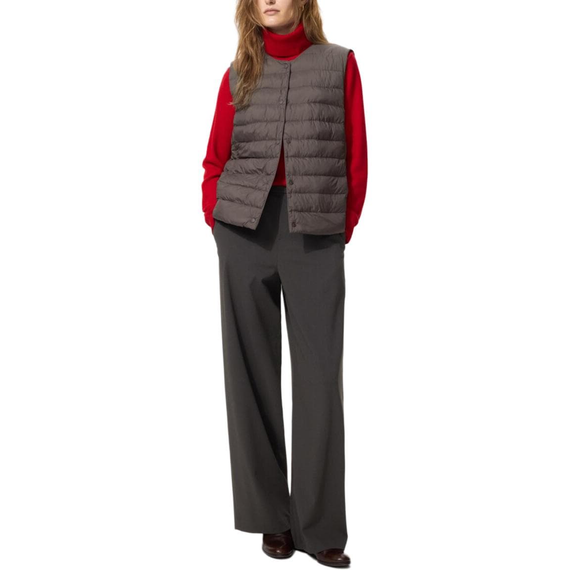 UNIQLO PUFFTECH Каштановые Женские Жилеты - изображение 2