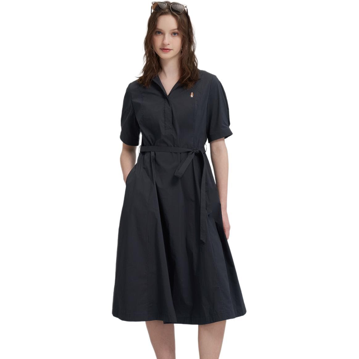 Платье Hush Puppies Короткое платье с короткими рукавами для женщин цвет мистик бирюза - изображение 3
