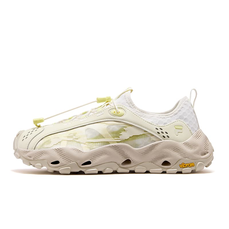 Кроссовки FILA FUSION COMO C Уличная обувь Low Топ Гусь Желтый белый Туманный серый Женские - изображение 1