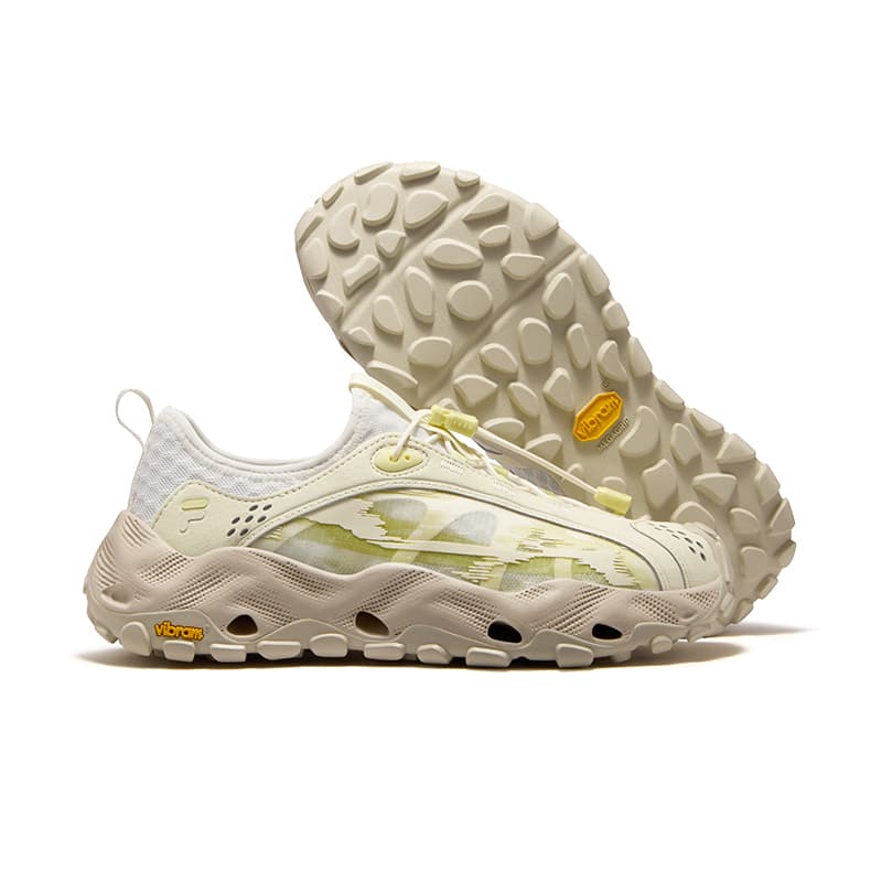 Кроссовки FILA FUSION COMO C Уличная обувь Low Топ Гусь Желтый белый Туманный серый Женские - изображение 6
