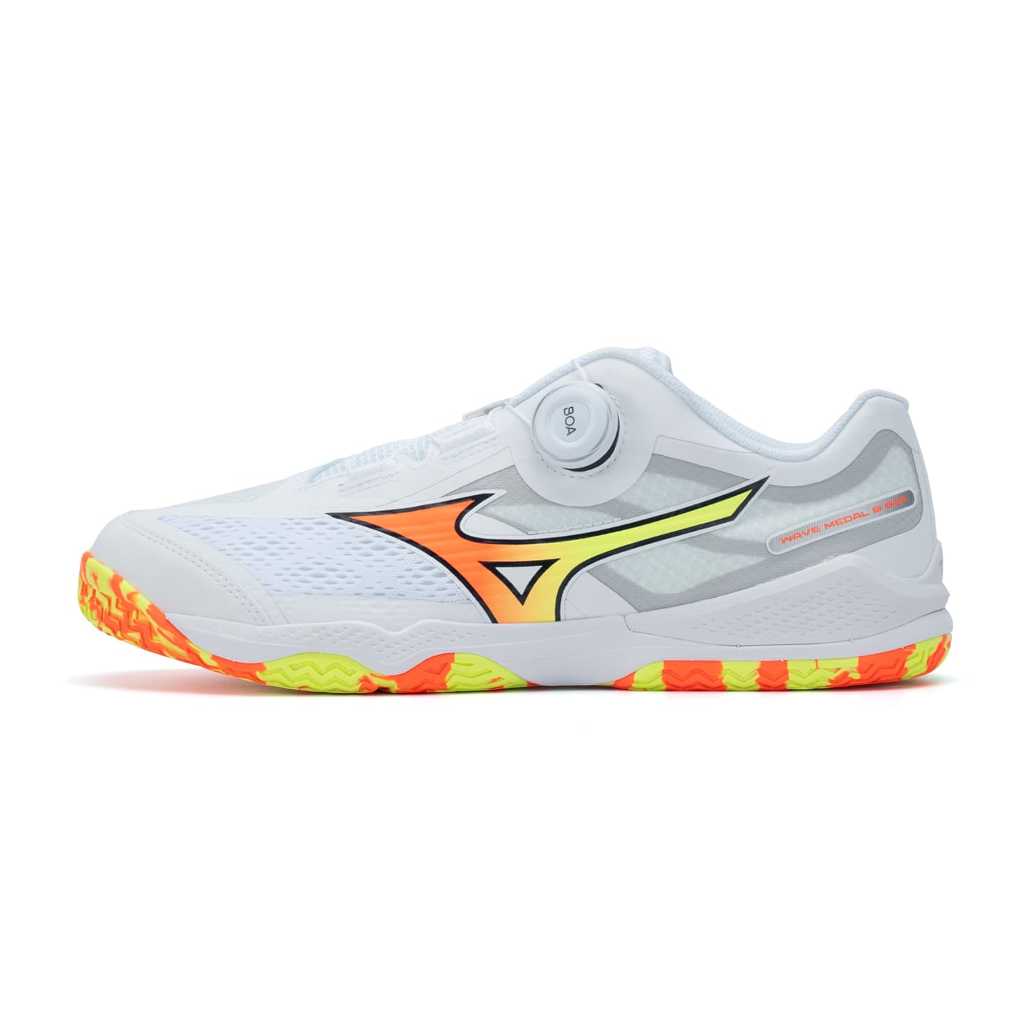 Кроссовки Mizuno WAVE MEDAL 8 Обувь для настольного тенниса Низкий Топ Белый Оранжевый Желтый Унисекс - изображение 1
