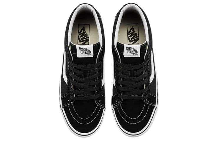 Кроссовки Vans SK8 Mid Black White - изображение 4