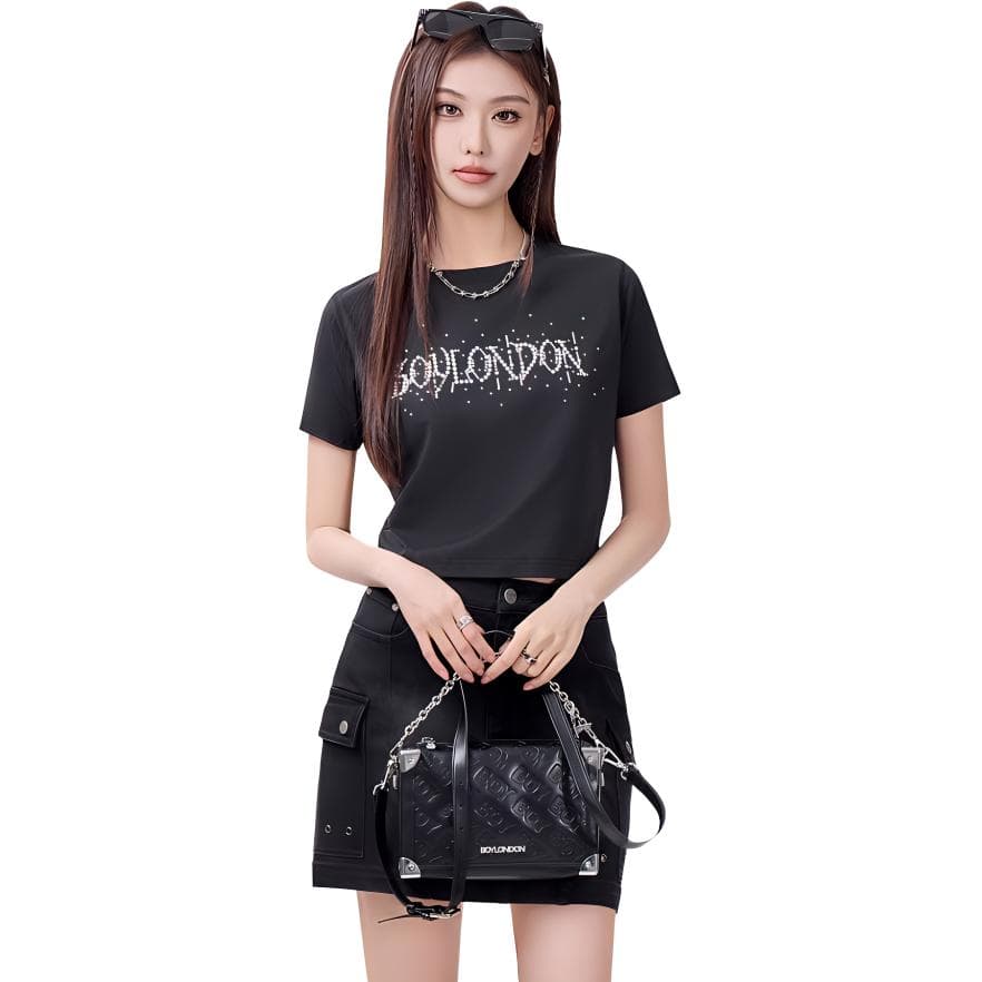 Футболка Boy London T-Рубашка Женская Черная - изображение 5