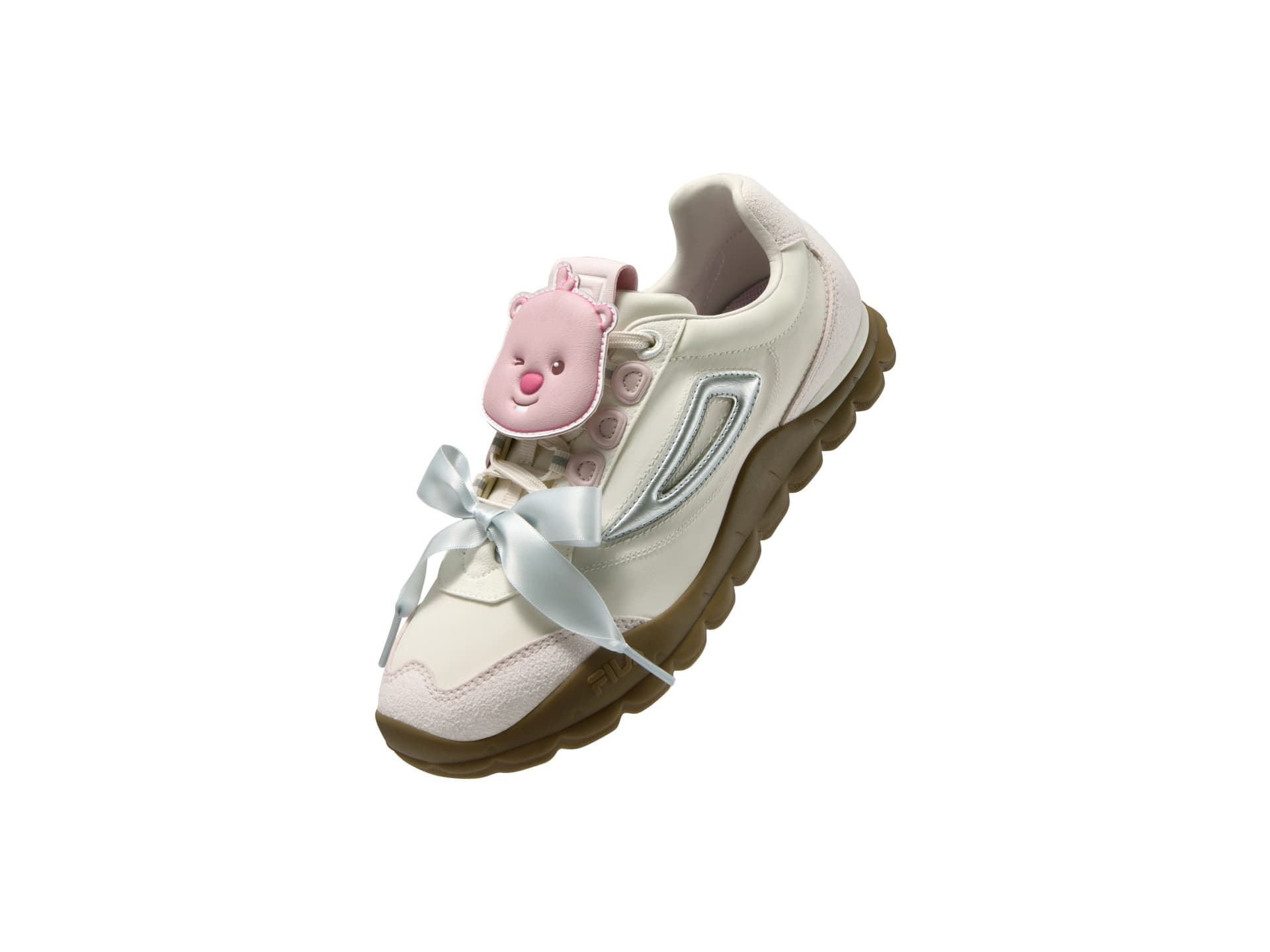 Кроссовки FILA FUSION BOBO BLING Повседневная обувь Низкий Топ Прозрачный Белый Лотос Розовый Женский - изображение 5