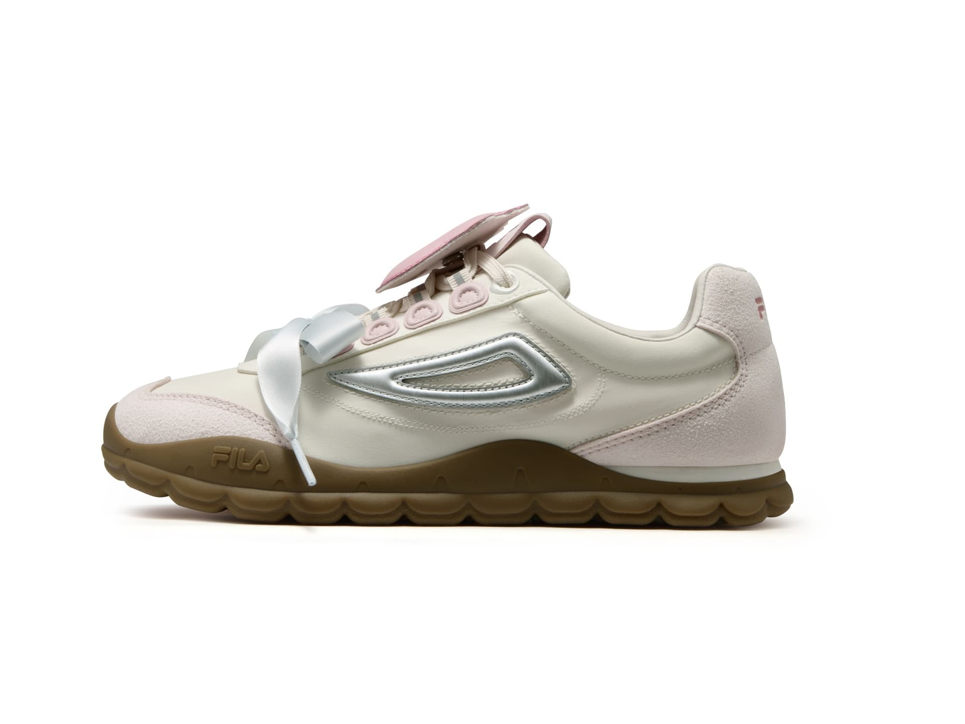 Кроссовки FILA FUSION BOBO BLING Повседневная обувь Низкий Топ Прозрачный Белый Лотос Розовый Женский - изображение 2