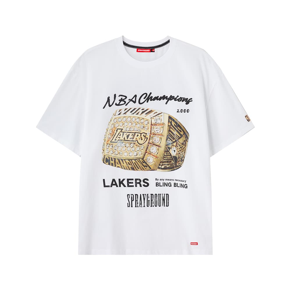 Футболка SPRAYGROUND | NBA HWC Лейкерс - Натуральный Белый Мужские Футболки - изображение 1
