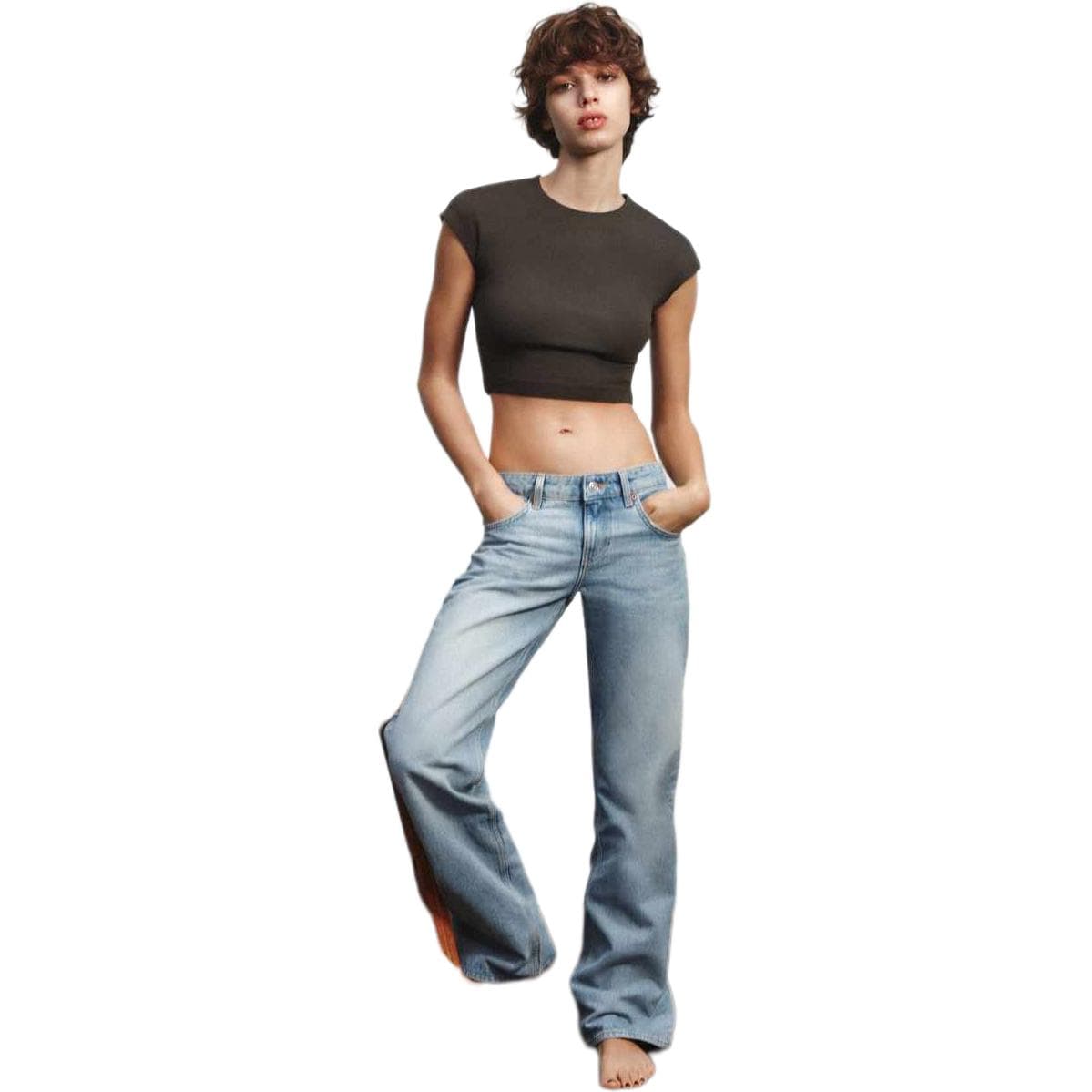 Джинсы ZARA Trf Джинсы Женские Светло-Синий - изображение 3