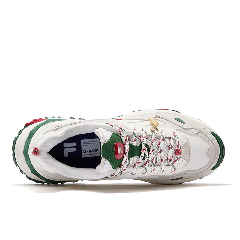 Кроссовки FILA FUSION BIANCO DX Высота Увеличивающие Низкие Кроссовки Женские Кокосовое Молоко Белый Дождь Туман Серый - изображение 4