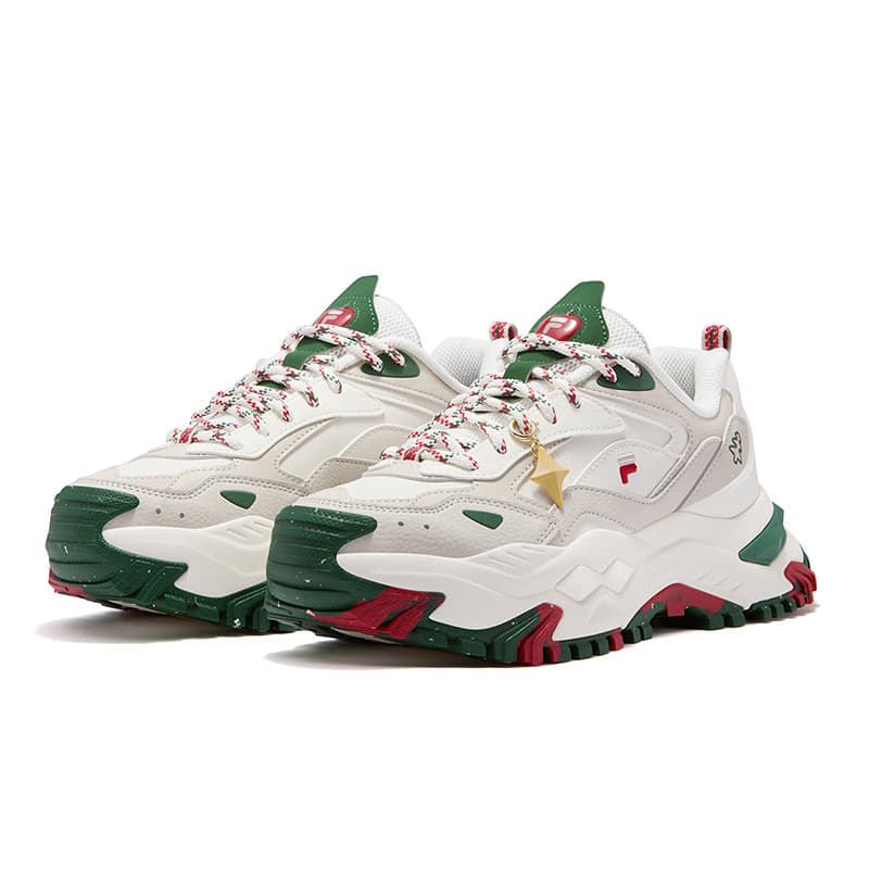 Кроссовки FILA FUSION BIANCO DX Высота Увеличивающие Низкие Кроссовки Женские Кокосовое Молоко Белый Дождь Туман Серый - изображение 3
