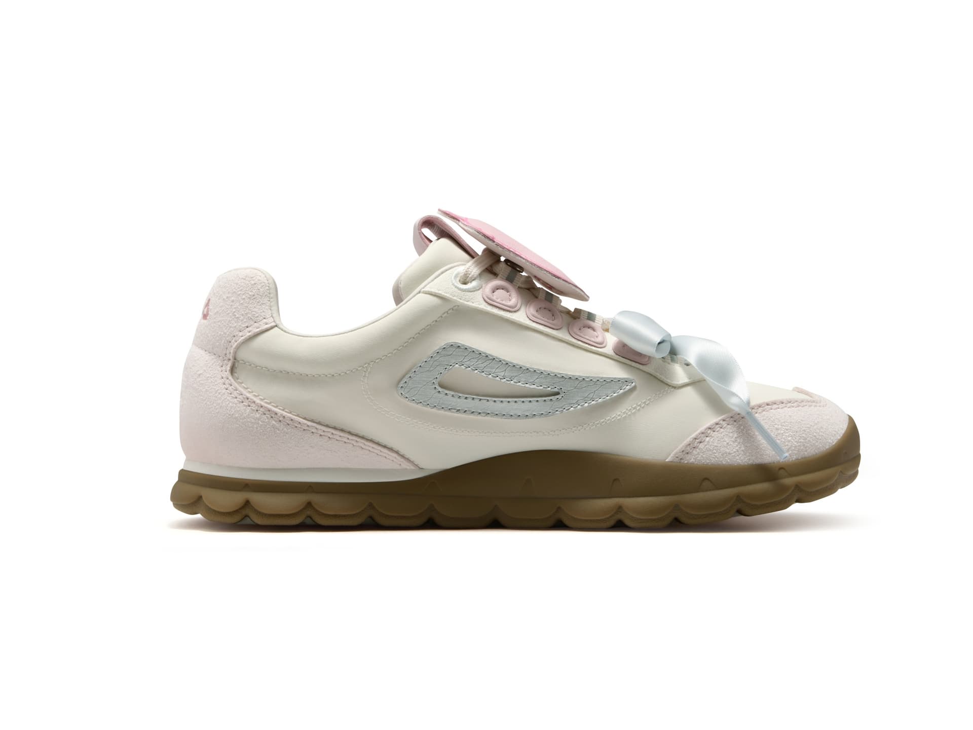 Кроссовки FILA FUSION BOBO BLING Повседневная обувь Низкий Топ Прозрачный Белый Лотос Розовый Женский - изображение 3