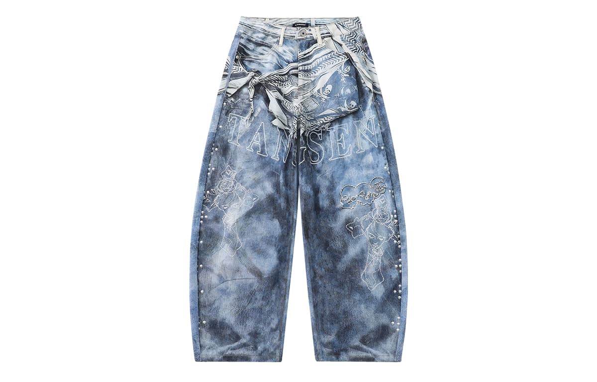 Штаны LAMLICKA Blue Unisex Jeans LAMLICKA Синий Унисекс Джинсы - изображение 1