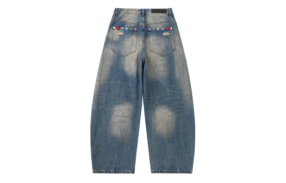 Штаны LAMLICKA Blue Unisex Jeans LAMLICKA Синий Унисекс Джинсы - изображение 2