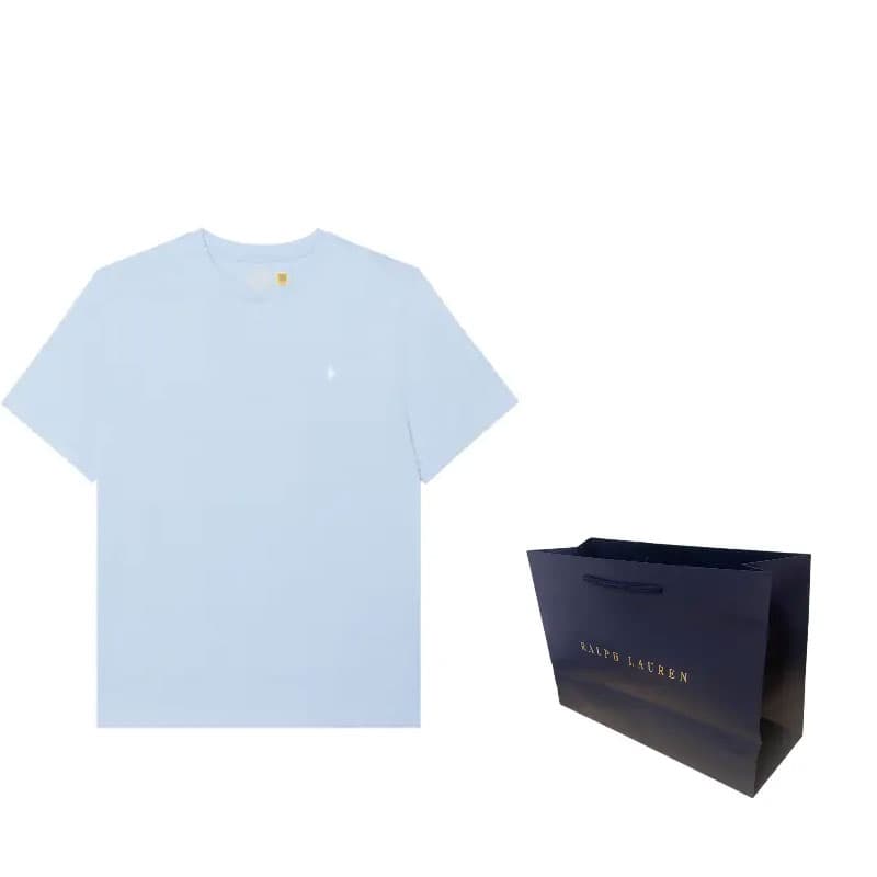 Футболка Polo Ralph Lauren T-Рубашка Классическая Версия Синяя Детская - изображение 3