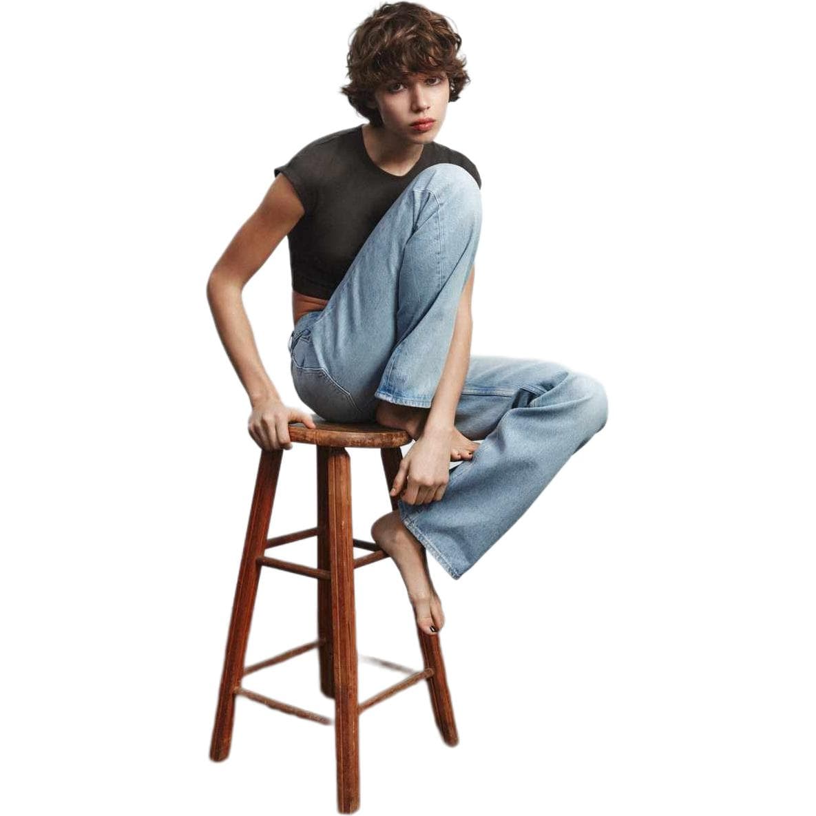 Джинсы ZARA Trf Джинсы Женские Светло-Синий - изображение 4