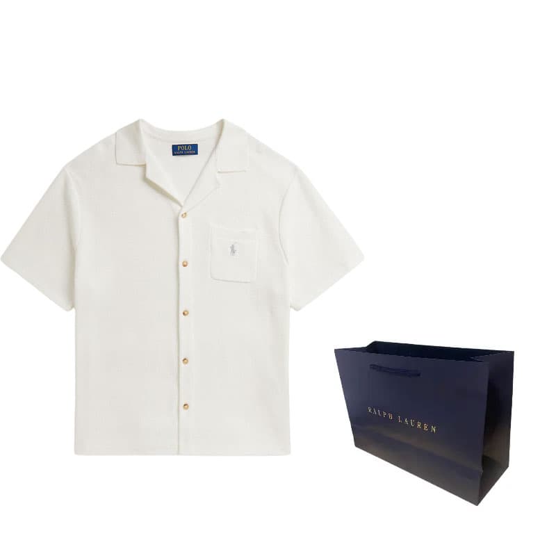 Polo Ralph Lauren SS26 Трикотаж Стандартный Размер Мужской Выстиранный Белый - изображение 3