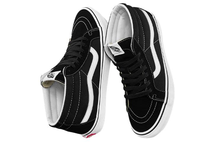 Кроссовки Vans SK8 Mid Black White - изображение 3