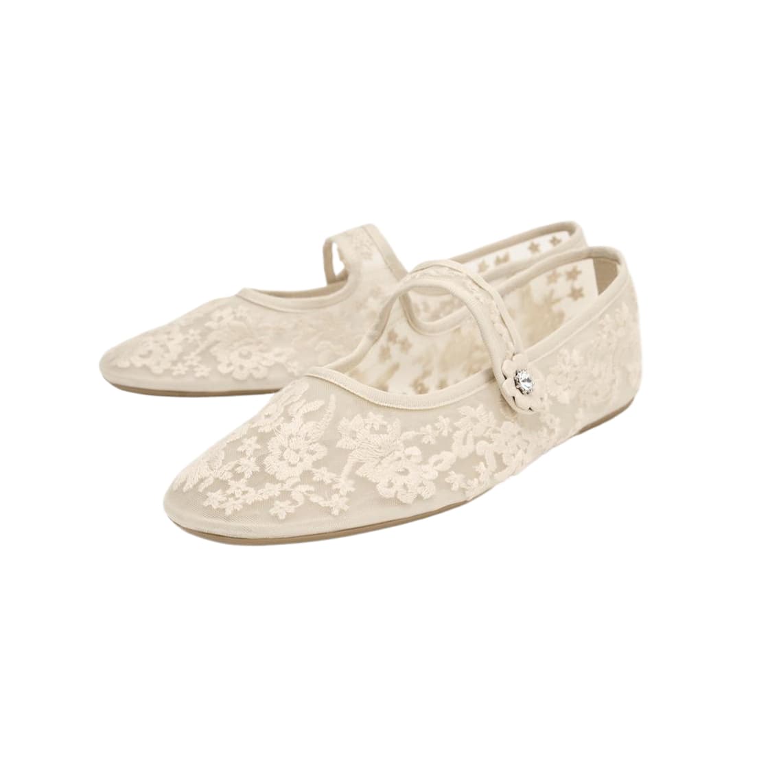 ZARA Mary Jane Shoes White Women's - изображение 2