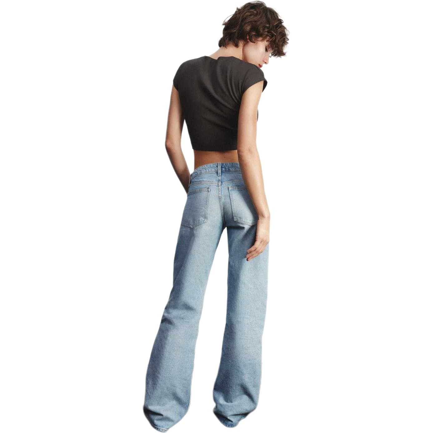 Джинсы ZARA Trf Джинсы Женские Светло-Синий - изображение 5