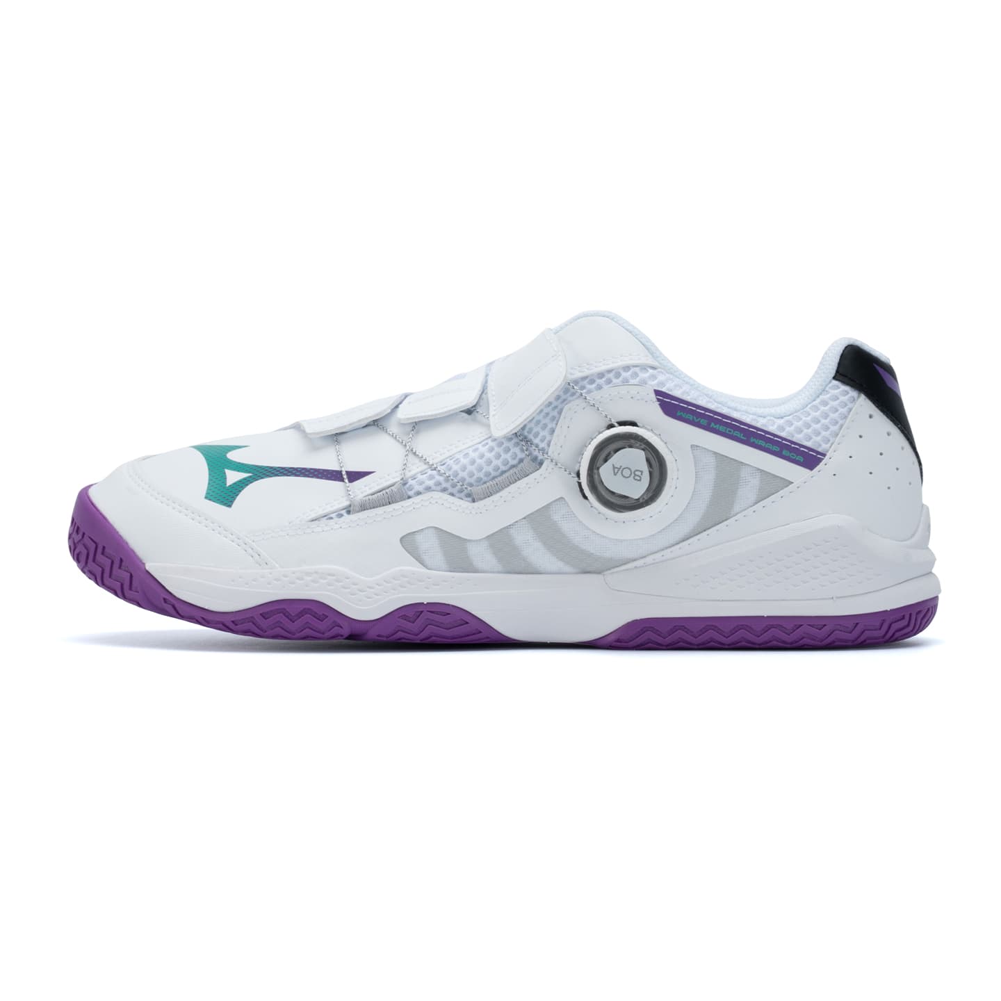Кроссовки Mizuno Wave Medal Обувь для настольного тенниса Низкий Топ Белый Фиолетовый Унисекс - изображение 1