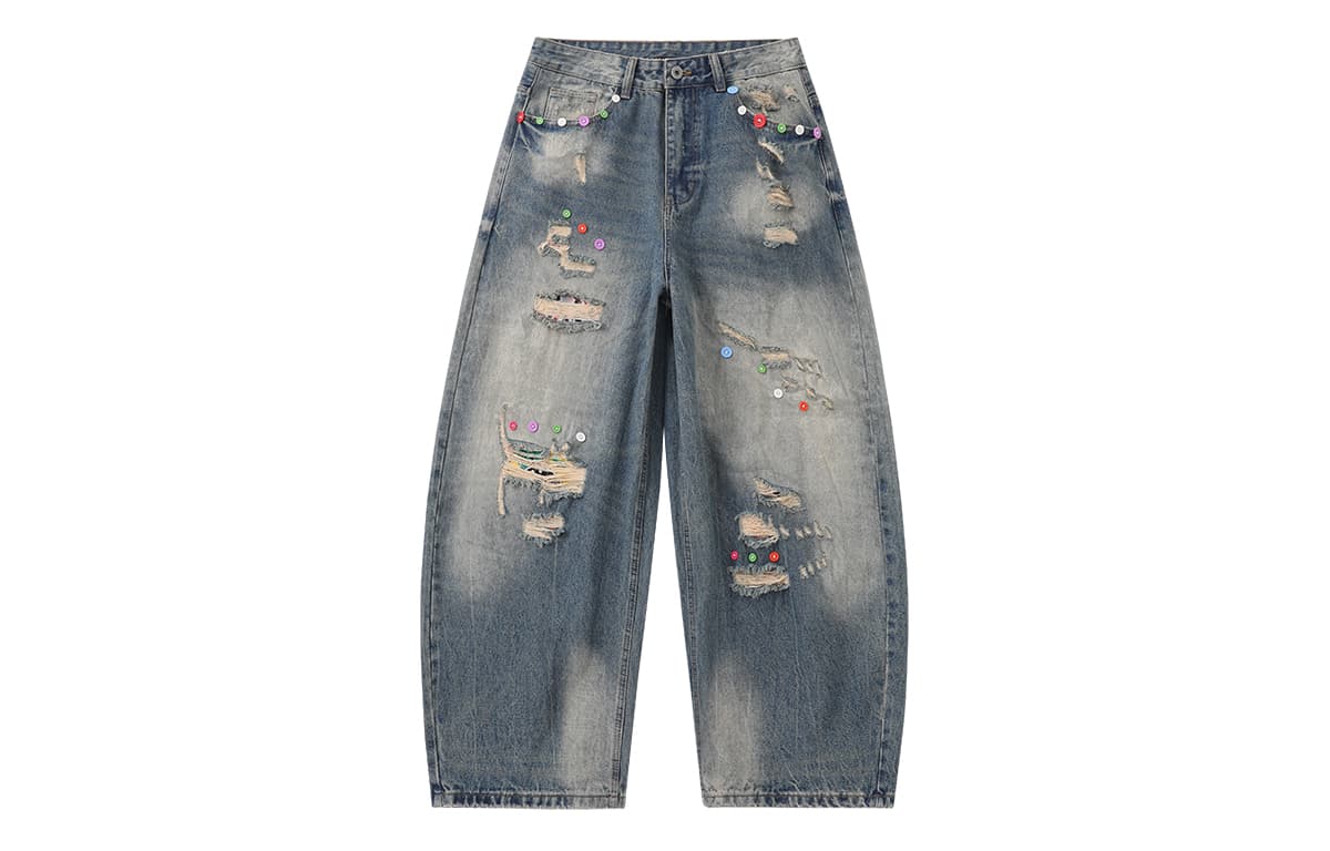 Штаны LAMLICKA Blue Unisex Jeans LAMLICKA Синий Унисекс Джинсы - изображение 1
