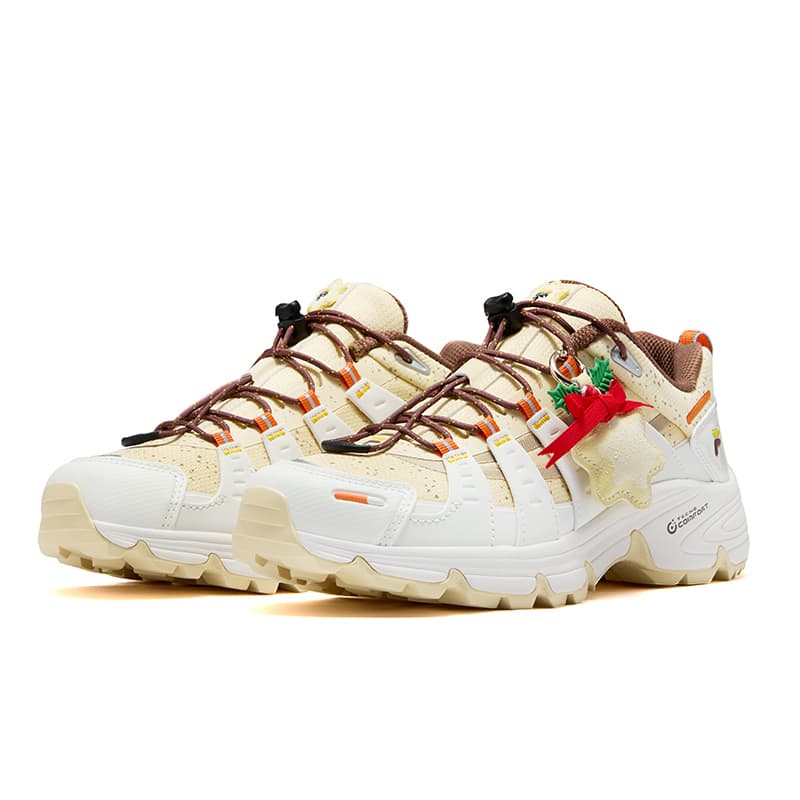 Кроссовки FILA FUSION COMO X Противоскользящая Износостойкая Повседневная Обувь Женская Желтая Белая - изображение 3