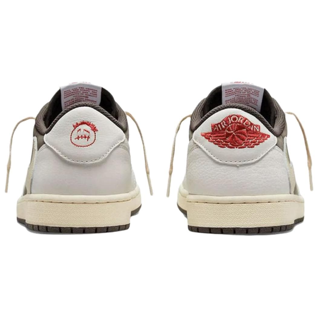 Ретро баскетбольные кроссовки Travis Scott x Air Jordan 1 Low OG "Sail and Ridgerock" - изображение 5