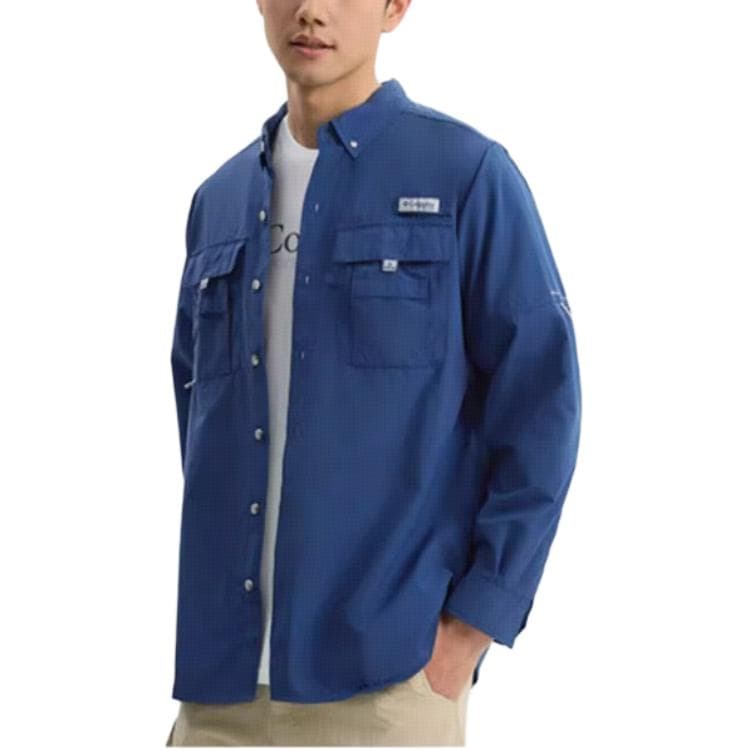 Рубашка Коллаборация Columbia Fishing Collection Bahama Рубашка Унисекс Синяя - изображение 2