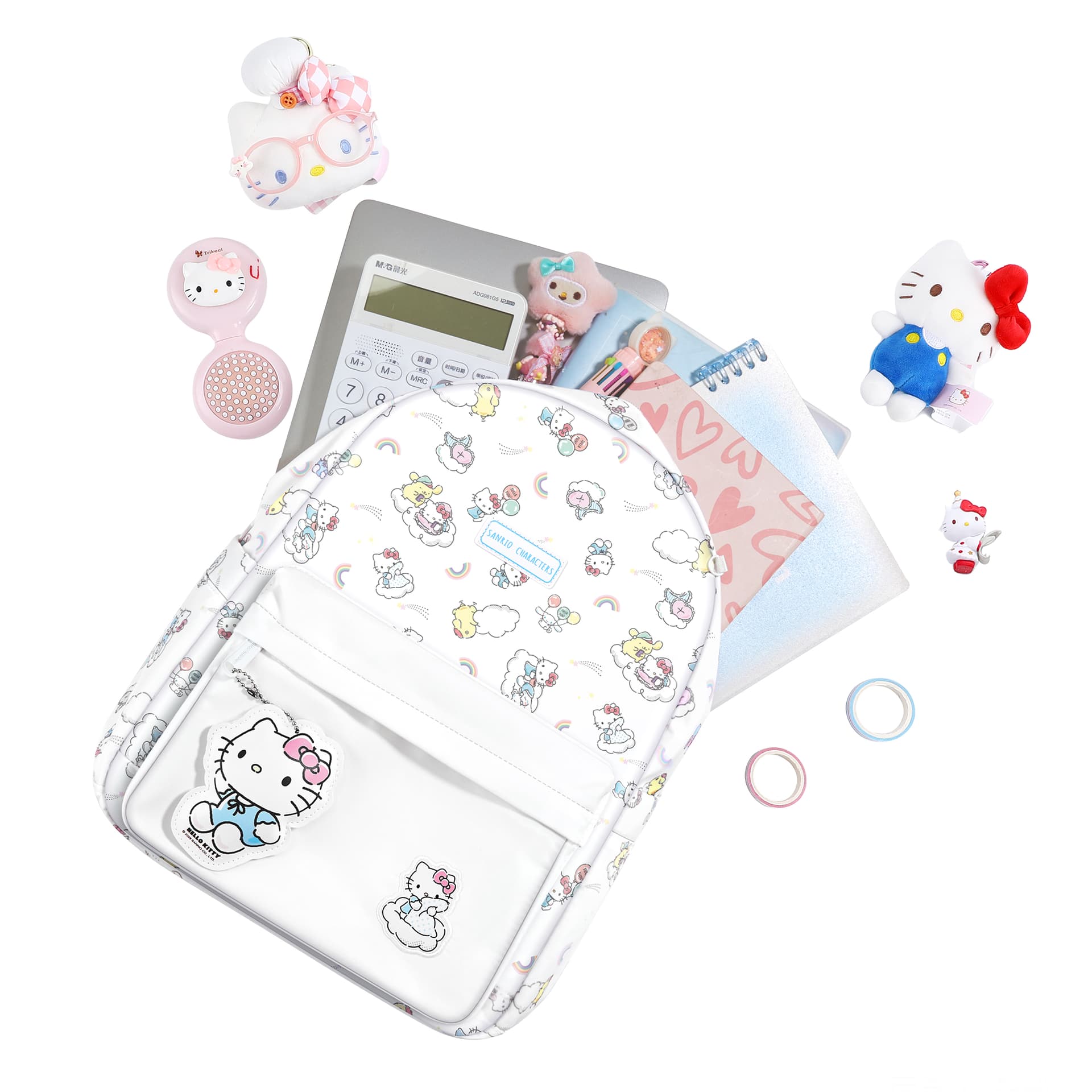 Рюкзак Sanrio Hello Kitty Backpacks Rainbow Cloud White (Bangle Included) Women's - изображение 6
