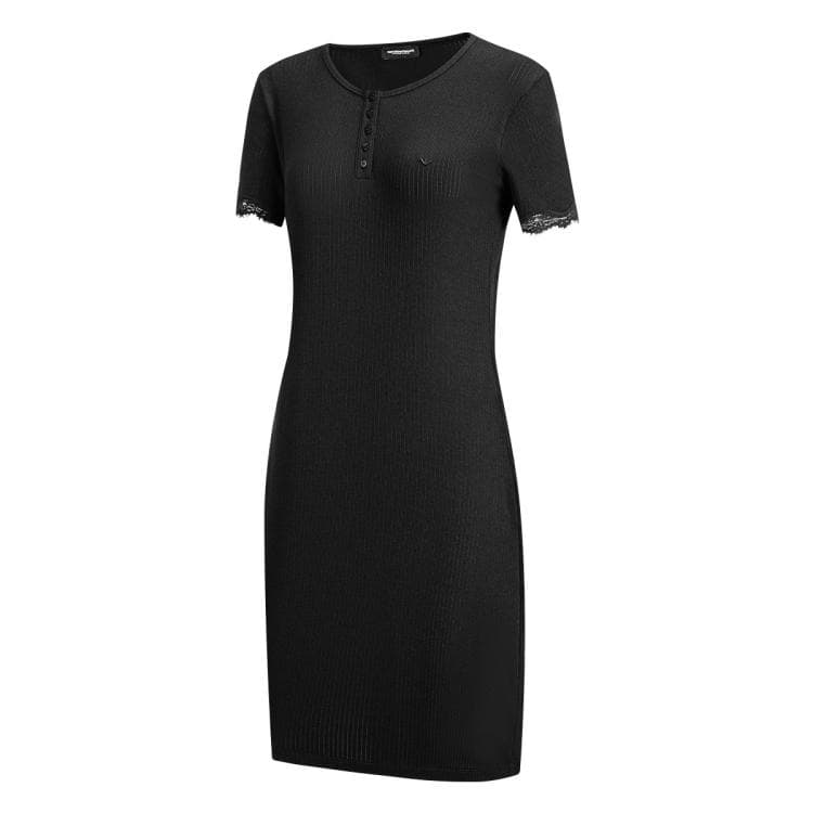 Платье EMPORIO ARMANI Короткое платье с короткими рукавами для женщин - изображение 2