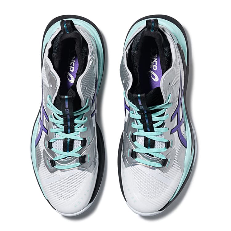 Кроссовки ASICS METARISE 2 Волейбольные кроссовки Низкий Топ Белый Фиолетовый Мужской - изображение 5