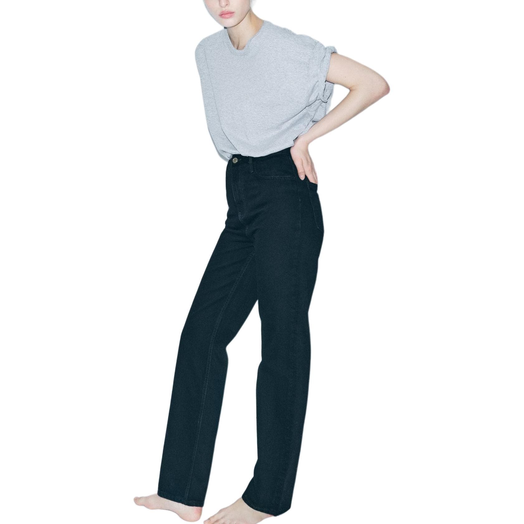 Джинсы ZARA ZW Черные Женские Джинсы - изображение 4