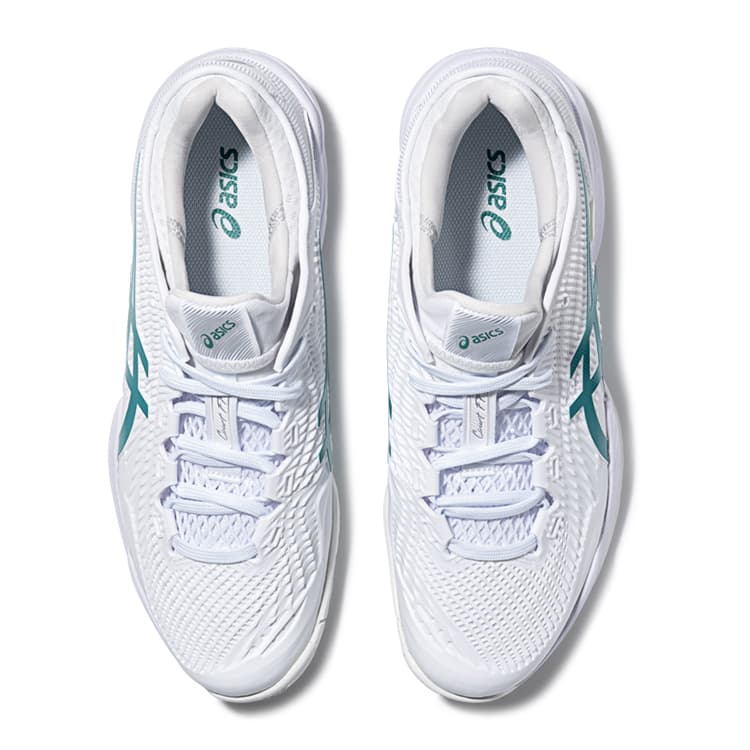 Кроссовки для тенниса ASICS Court FF 3 Теннисные кроссовки Низкий топ Белый Зеленый Мужской - изображение 5