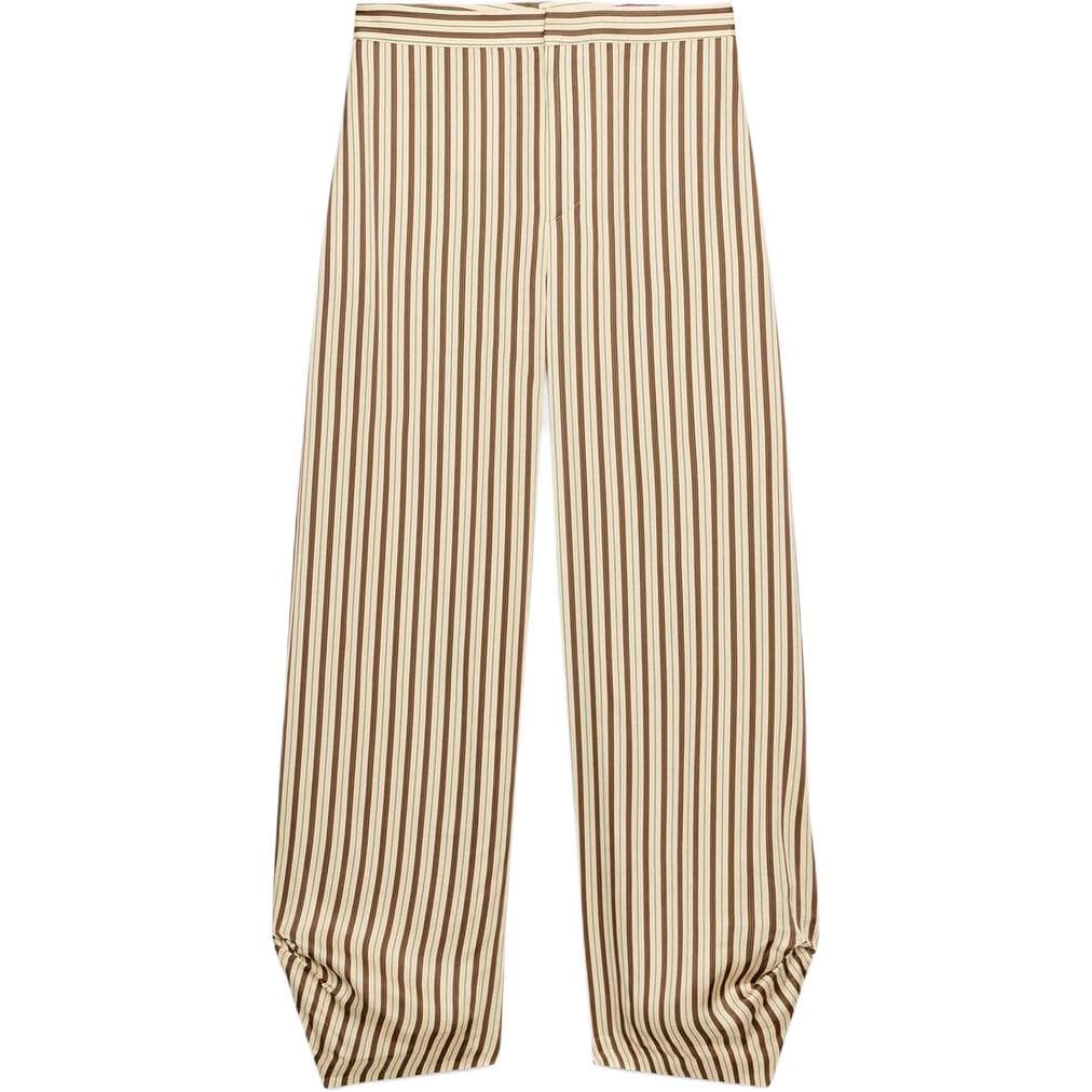 Штаны ZARA ZW Нюдовый Темно-красный Женские Повседневные Штаны - изображение 1