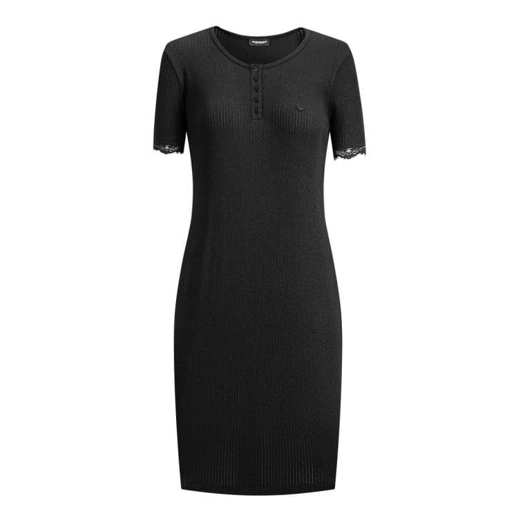 Платье EMPORIO ARMANI Короткое платье с короткими рукавами для женщин - изображение 1