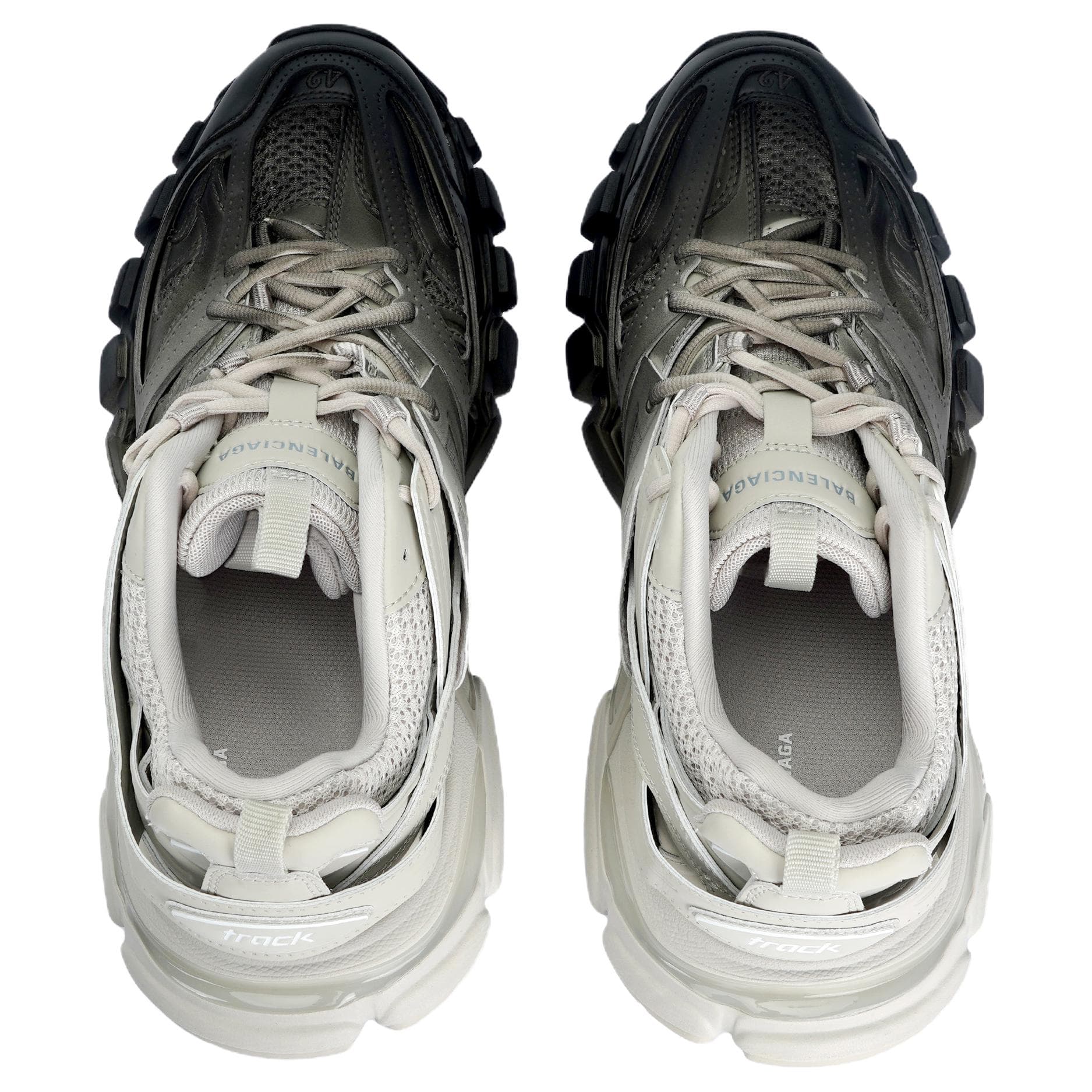 Кроссовки Balenciaga Track Градиентные Низкие Кроссовки с Толстой Подошвой Мужские Черные Бежевые - изображение 4