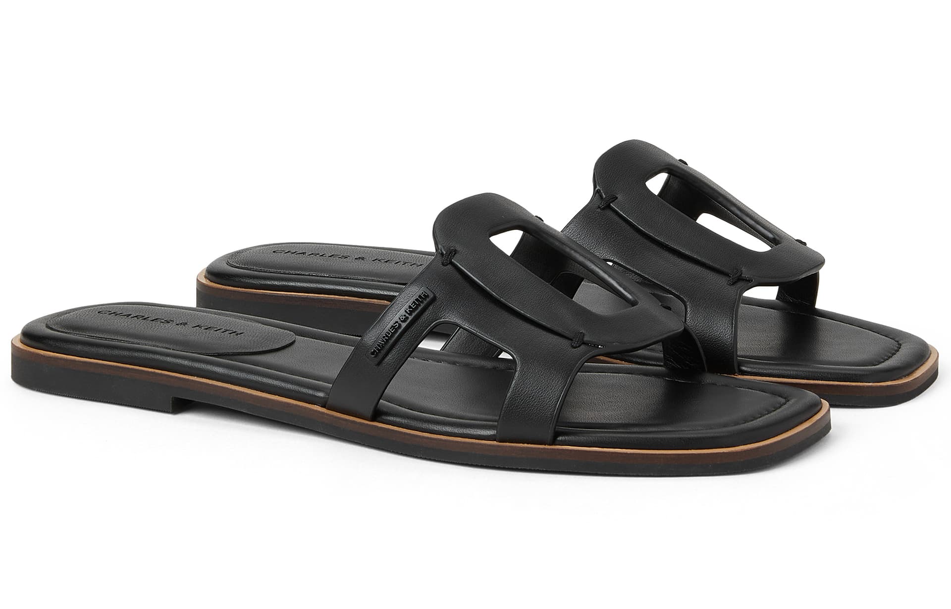 Сандалии CHARLESKEITH ck 1cm ChalkCARAMELBlack - изображение 2