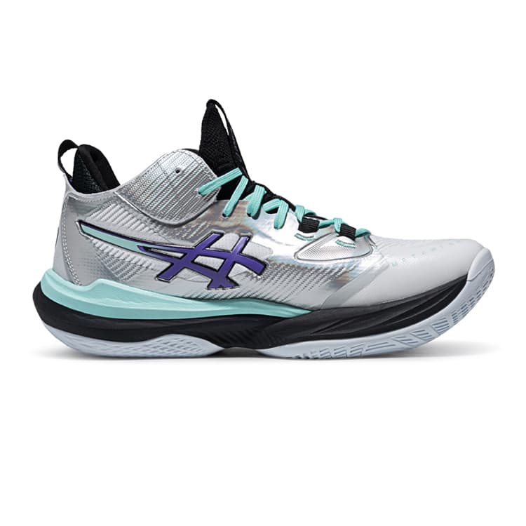Кроссовки ASICS METARISE 2 Волейбольные кроссовки Низкий Топ Белый Фиолетовый Мужской - изображение 2