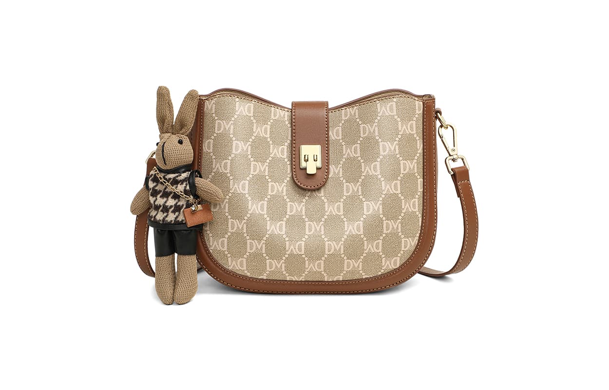 Сумка через плечо VINEY Crossbody сумка Коричневый (Брелок включен) Женская - изображение 1