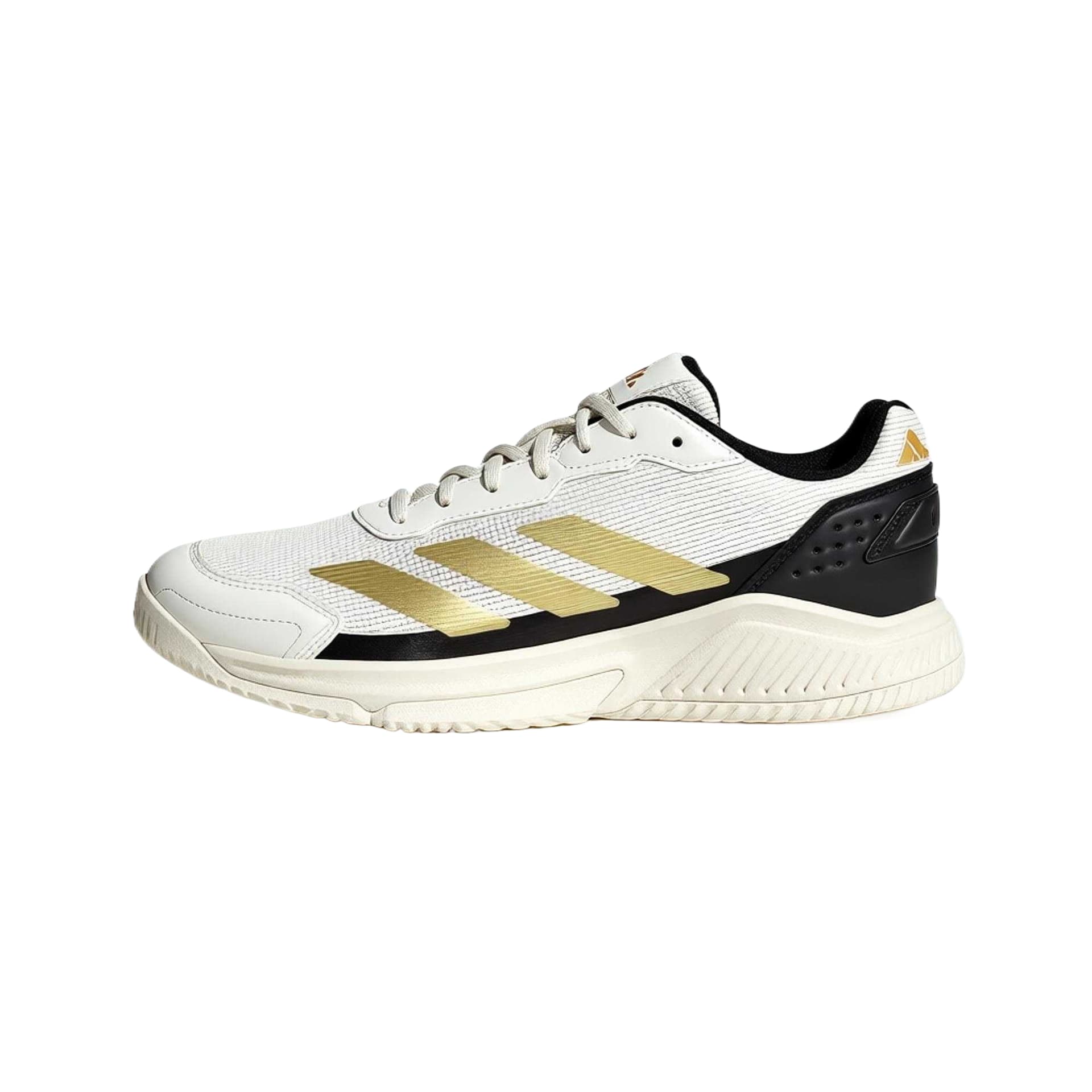 Кроссовки для тенниса Adidas COURTQUICK PADEL Теннисные кроссовки Низкий топ Нефритовый белый Черный золотой Мужской - изображение 1