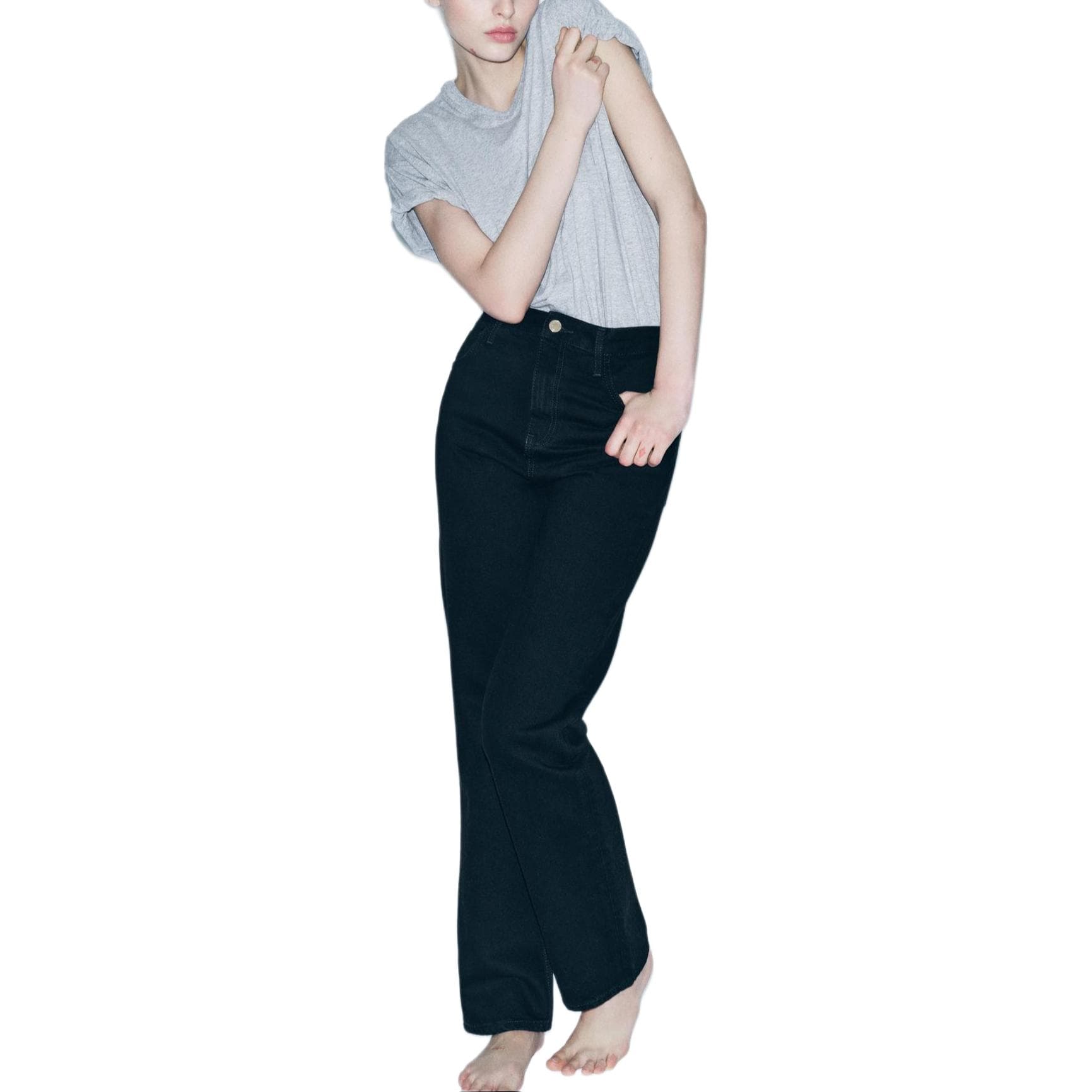 Джинсы ZARA ZW Черные Женские Джинсы - изображение 3