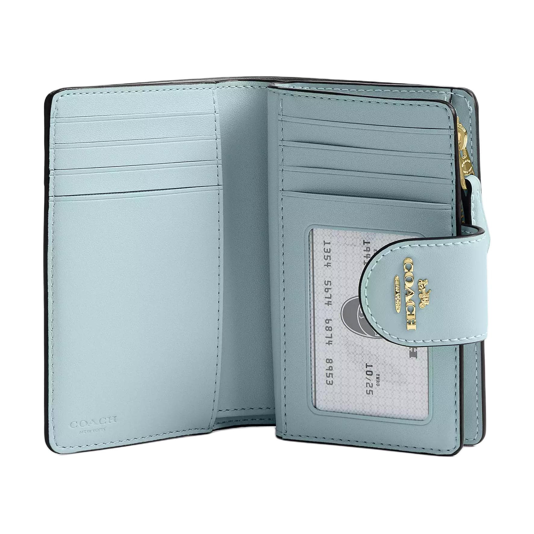 Кошелек COACH Corner Zip Кошельки Светло-Синий Женский - изображение 3