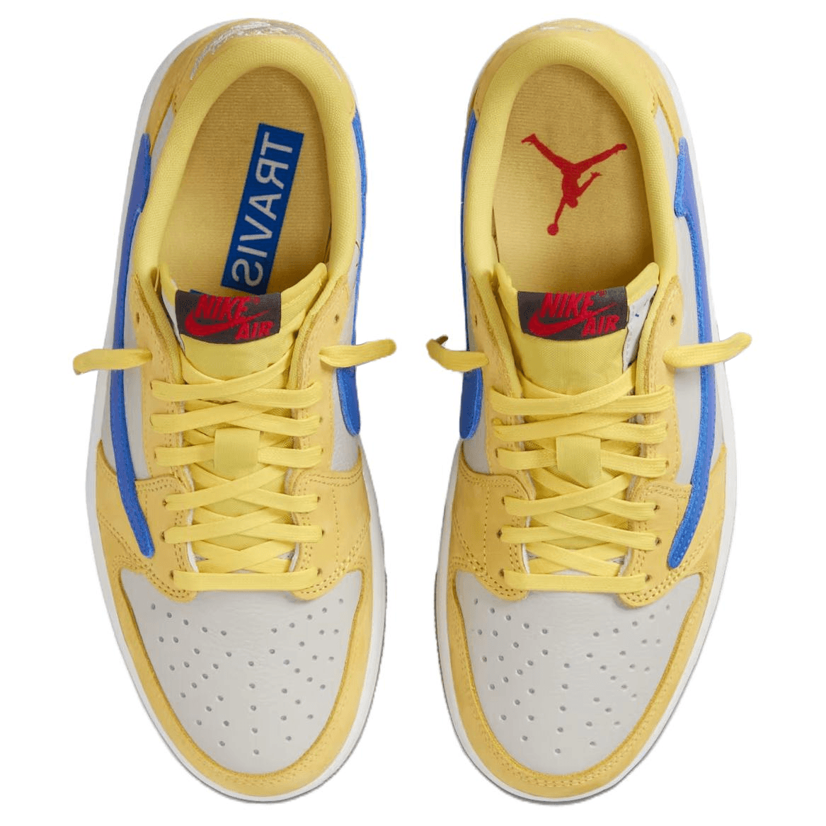 Ретро баскетбольные кроссовки Travis Scott x Air Jordan Retro Low Yellow - изображение 4